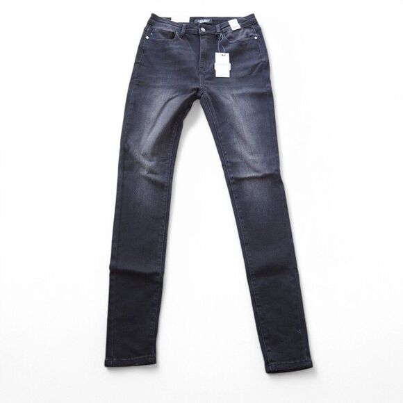 Judy Blue High Waisted Skinny Fit  Jeans Distressed Black Women's 9/29 - Picture 1 of 8